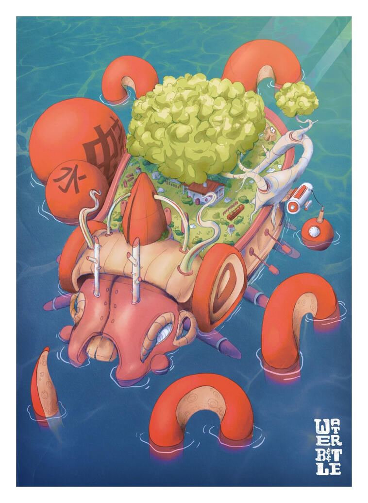 &quot;Water Beetle&quot; (Digital)