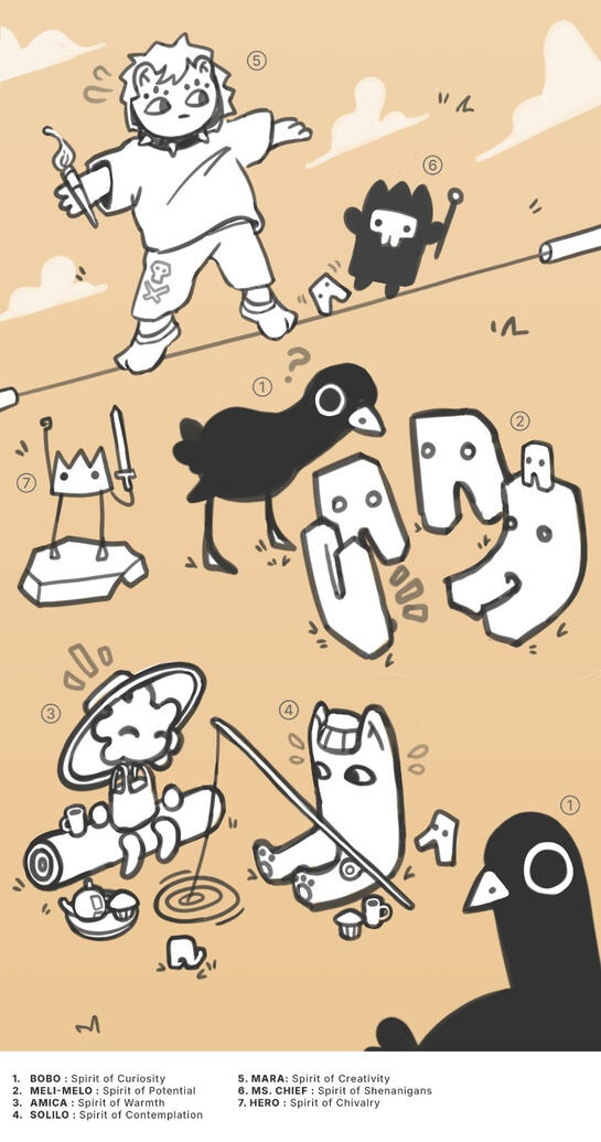 &quot;Spirits&quot; - Hypothetical Mascot Lineup (Digital)